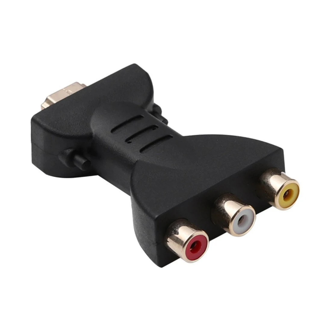 New Audio Video Adapter HDMI to RCA Converter Gold Plated AV Component Converter
