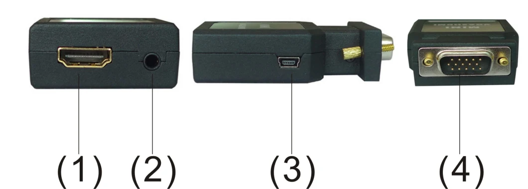Mini VGA +Audio to HDMI Converter HD Video Converter