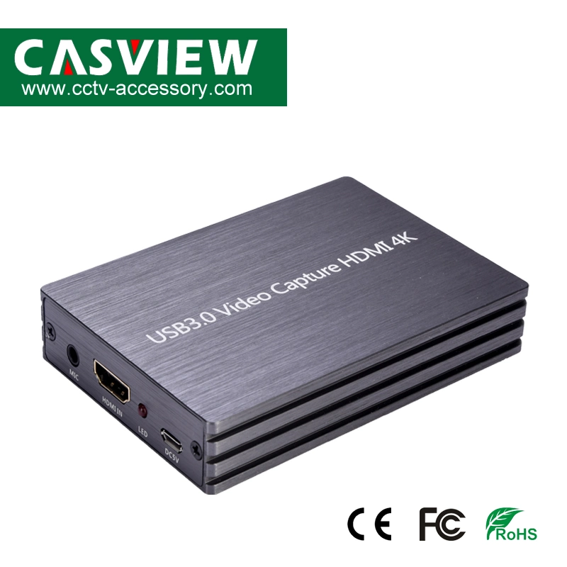 Video Capture Card with Video Loop Output with Auido Input and Output USB 3.0 Cards Recorder