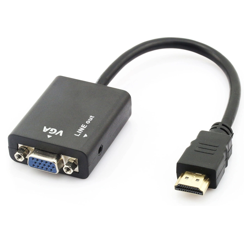 Anera Amazon Hot Sale HDMI Video Converter HDMI Male to VGA Female Adapter Cable with Audio