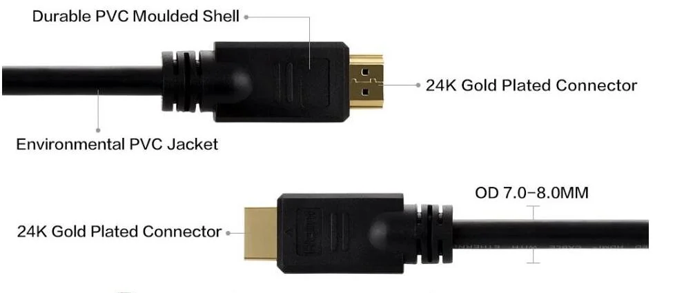 3 Feet Display Port / HD to HD Cable, 3D Audio/Video Converter