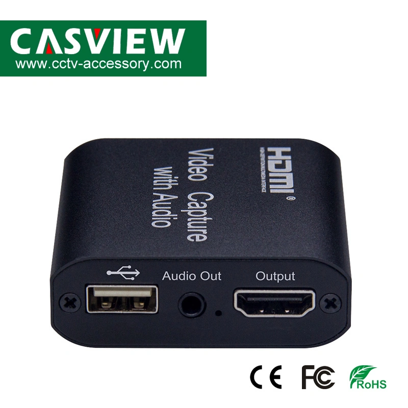 Video Capture Card with Video Loop Output with Auido Input and Output USB 2.0 Cards Recorder