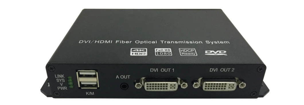 Hcstcom DVI to Fiber Converter with Kvm+RS232 10km to 60km Extender