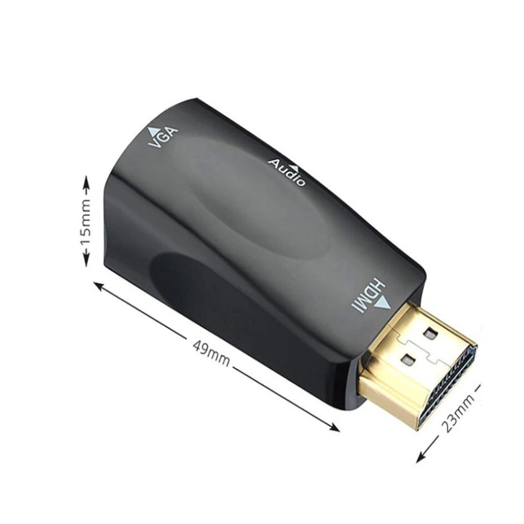 Anera Amazon Hot Sale HDMI Video Converter HDMI Male to VGA Female Adapter with Audio