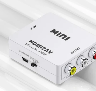 Support 1080P HDMI to AV Mini Converter HDMI to CVBS+L+R HD Video Converter Adapter