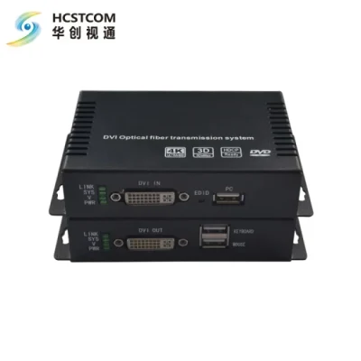 Mini 4K Fiber Optical Transceiver DVI Converter/Repeater
