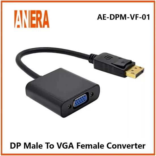 Anera Hot Sale 1080P Dp Display to VGA Converter Video Converter Adapter Cable