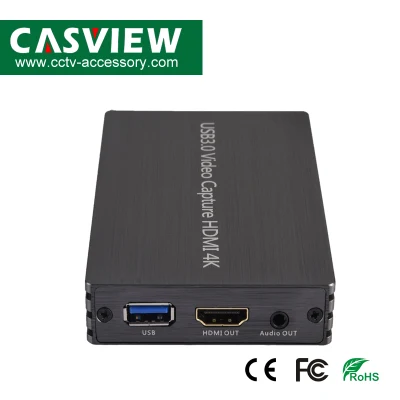 Video Capture Card with Video Loop Output with Auido Input and Output USB 3.0 Cards Recorder