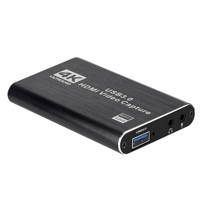 4K HD HDMI Video Capture Card USB3.0 Free Drive Mic Game Record Live Streaming